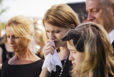 family in mourning